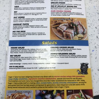 Sugar N' Spice - Menu - Diners Near Me - Cincinnati, Ohio Sugar N' Spice - Menu - Diners Near Me - Cincinnati, Ohio