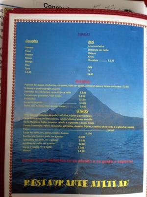 Menu photo 6 Atitlan Restaurant Webster, TX