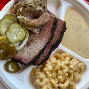 Little Miss BBQ - Sliced Brisket Pulled Pork mac and Jalapeno Cheddar Grits - Barbeque Near Me - Phoenix, Arizona Little Miss BBQ - Sliced Brisket Pulled Pork mac and Jalapeno Cheddar Grits - Barbeque Near Me - Phoenix, Arizona