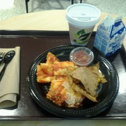 OKchamali's Cafe'/Aaimpaboohoa' - $4.40 Raviloi and Quesadilla, Small Black Coffee, Free Milk