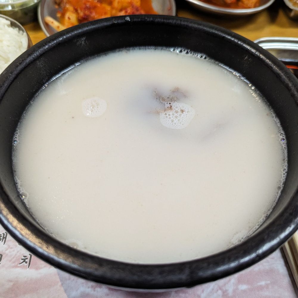 Gahwa Korean Restaurant - The star of the meal, this bone broth! - Korean Near Me - Flushing, New York