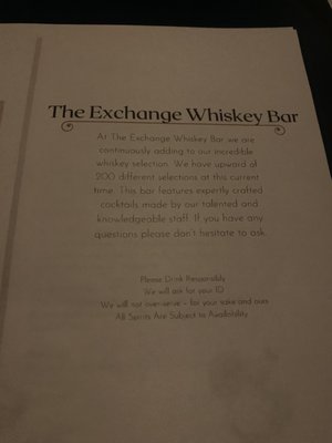 Menu photo 7 The Exchange  Indianapolis, IN