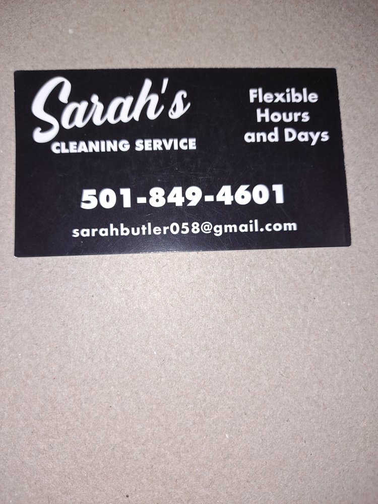 SARAH’S CLEANING SERVICE Request a Quote Conway, Arkansas Office