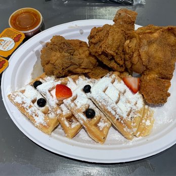 Eggxactly Breakfast & Deli - Chicken and waffles with fruit toppings - Coffee & Tea Near Me - Memphis, Tennessee Eggxactly Breakfast & Deli - Chicken and waffles with fruit toppings - Coffee & Tea Near Me - Memphis, Tennessee