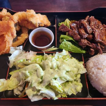 Sushi Day - teriyaki Beef and Tempura Bento Box - Japanese Near Me - Fresno, California Sushi Day - teriyaki Beef and Tempura Bento Box - Japanese Near Me - Fresno, California