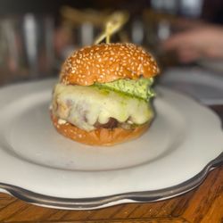 The Grand Tavern - Burger with parsley-garlic butter & white cheddar (the delicious fries came on the side!).