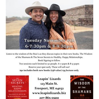 Leapin' Lizards - Book signing and Lecture - Spiritual Shop Near Me - Portland, Maine