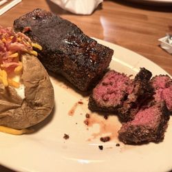 Low Tide Steak House - 16oz New York strip, huge piece of meat.