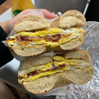 Queens Bagels & Delicatessen - Bacon, Egg, and Cheese - Bagels Near Me - Forest Hills, New York