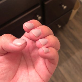 Royal Nails and Spa - Dip powder bumpy on top and layered on super thick. Edges aren't even coated. - Nail Salons Near Me - Columbus, Georgia