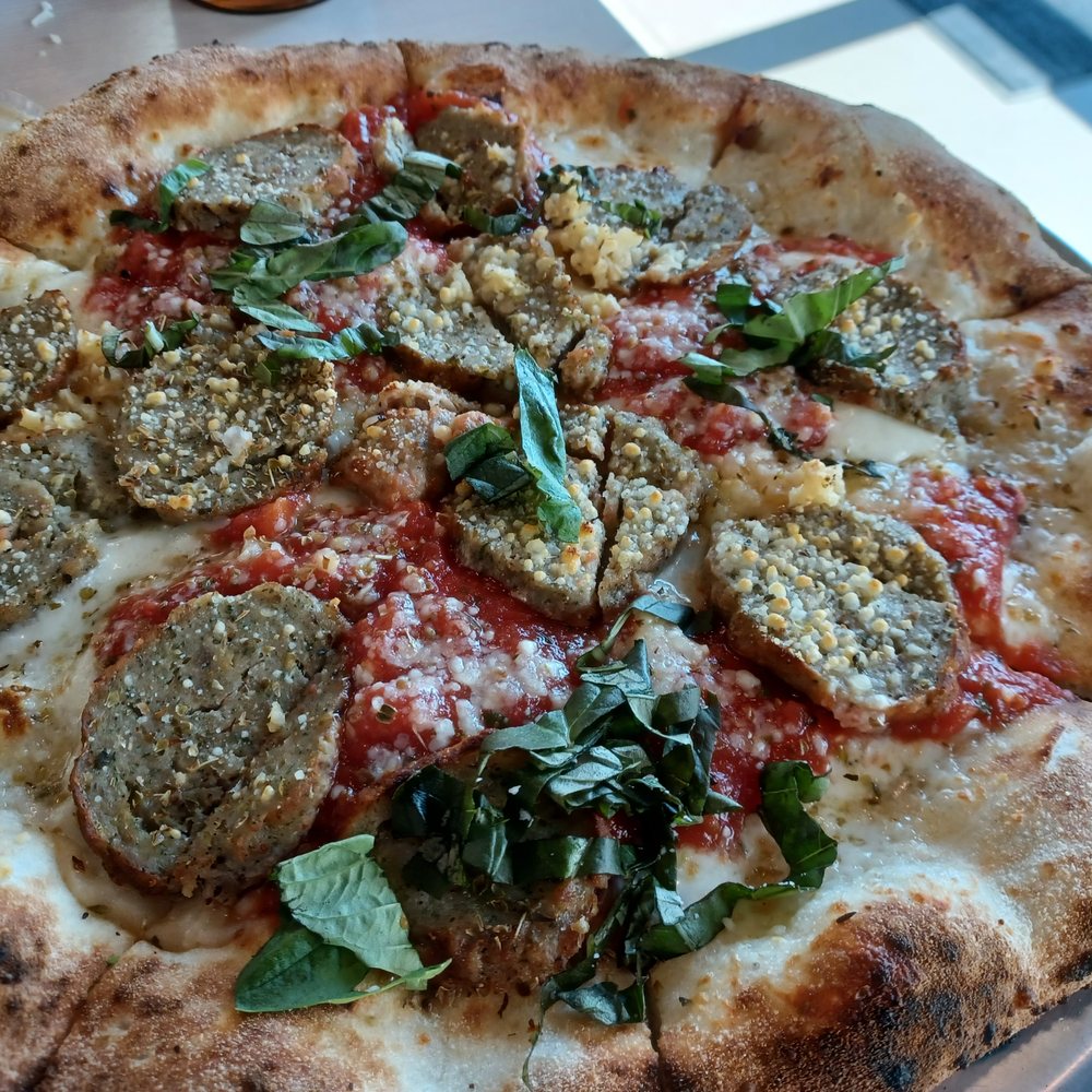 V Pizza Brier Creek + Flask - Bolognese (it's a meatball pizza) - Chicken Wings Near Me - Raleigh, North Carolina