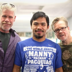Wild Card Boxing Club & Wild Card Boxing Store - Ron Perelman manny Pacquiao and Freddie Roach at the Wild card