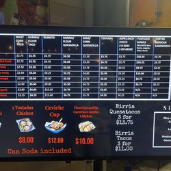 Taqueria Olmeca - Menu, prices.  December 2022.