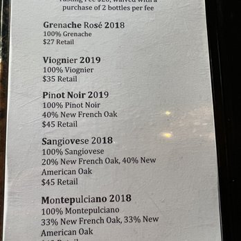 Alara Cellars - Menu - Wine Tasting Room Near Me - Morgan Hill, California