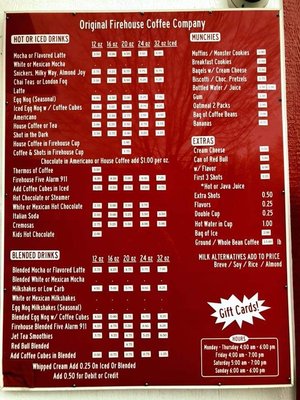 Menu photo 2 Original Firehouse Coffee Eugene, OR