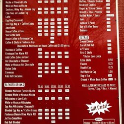 Original Firehouse Coffee - Menu
