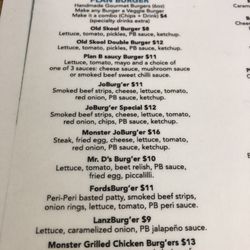 Partial menu