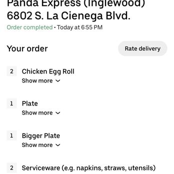 Panda Express - my receipt - Chinese Near Me - Inglewood, California Panda Express - my receipt - Chinese Near Me - Inglewood, California