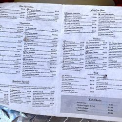 Maharaja Food Truck - Menu 1