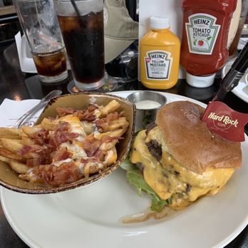 Hard Rock Cafe - cheese burger and Cheese Fries Premium Side - American Near Me - Myrtle Beach, South Carolina Hard Rock Cafe - cheese burger and Cheese Fries Premium Side - American Near Me - Myrtle Beach, South Carolina