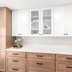 Design & Stone International - Oak Shaker Bases with White Shaker Uppers