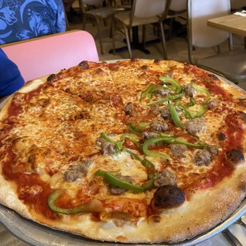 Nunzio's Pizzeria - Large. Half plain half special (peppers and sausage) - Pizza Near Me - Long Branch, New Jersey