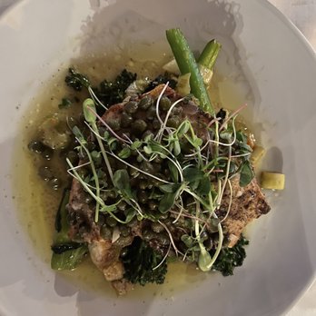 Floriana - SWORDFISH CAPERI -  lemon, capers, white wine, broccolini, root vegetable ragu - Bars Near Me - Wilmington, North Carolina