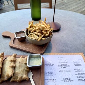 Valley Goat - veggie empanadas, seasoned fries - New American Near Me - Sunnyvale, California Valley Goat - veggie empanadas, seasoned fries - New American Near Me - Sunnyvale, California