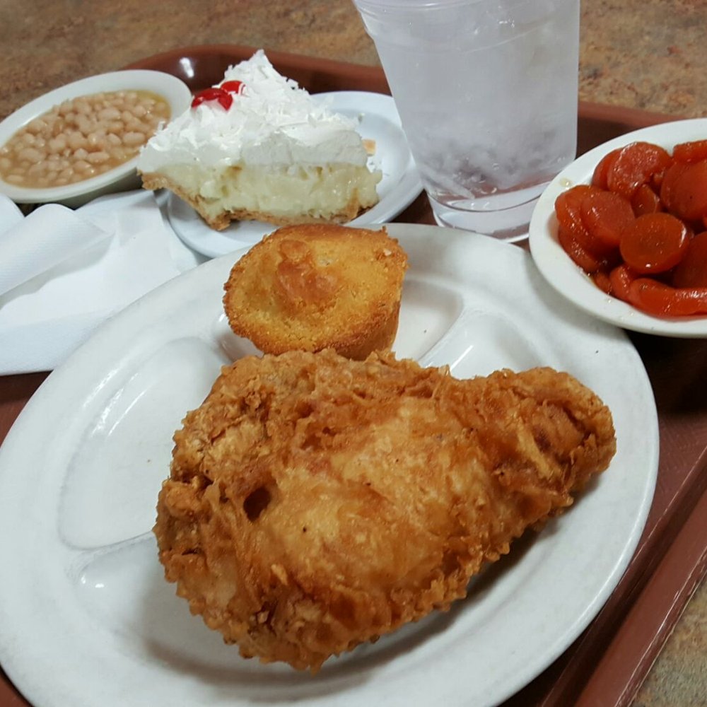 Steak House Cafeteria - Arabian Rooster Fried Chicken Breast, Buttered Carrots, white Beans, Cornbread, Coconut Cream Pie....yum - Southern Near Me - Walhalla, South Carolina Steak House Cafeteria - Arabian Rooster Fried Chicken Breast, Buttered Carrots, white Beans, Cornbread, Coconut Cream Pie....yum - Southern Near Me - Walhalla, South Carolina