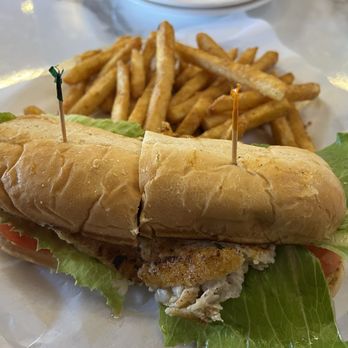 The Dive Oyster Bar - BLACKENED CATFISH PO BOY - Southern Near Me - Irvine, California The Dive Oyster Bar - BLACKENED CATFISH PO BOY - Southern Near Me - Irvine, California