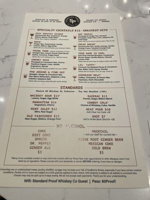 Menu photo 1 Standard Proof Whiskey Co - Austin Austin, TX Menu photo 1 Standard Proof Whiskey Co - Austin Austin, TX