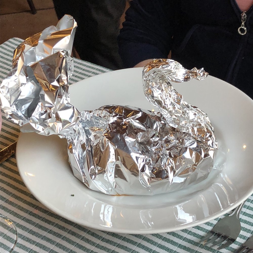 Papa Rex - Seafood spaghetti kept hot and delicious in goose wrapped foil! - Roman Near Me - Rome, RM Papa Rex - Seafood spaghetti kept hot and delicious in goose wrapped foil! - Roman Near Me - Rome, RM