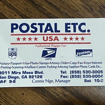 Postal Etc USA - Business card with services included - Notaries Near Me - San Diego, California Postal Etc USA - Business card with services included - Notaries Near Me - San Diego, California