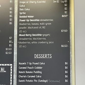 Cherie’s Southern Kitchen - Drinks & Dessert Menu July 2024 - Southern Near Me - Dublin, California