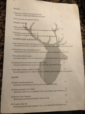 Menu photo 2 The Stag's Head Dublin, D Menu photo 2 The Stag's Head Dublin, D