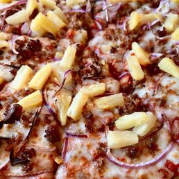 Gluten-Free Rice Crust Pizza (Hawaiian style) Gluten-Free Rice Crust Pizza (Hawaiian style)