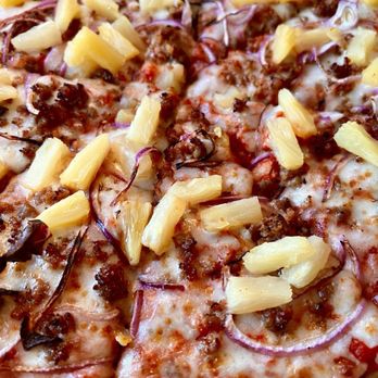 Doughboys Pizzeria - Gluten-Free Rice Crust Pizza (Hawaiian style) - Pizza Near Me - Grover Beach, California Doughboys Pizzeria - Gluten-Free Rice Crust Pizza (Hawaiian style) - Pizza Near Me - Grover Beach, California