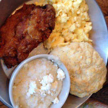 Biscuit Head - Full breakfast with fried chicken and grits - Bakeries Near Me - Asheville, North Carolina Biscuit Head - Full breakfast with fried chicken and grits - Bakeries Near Me - Asheville, North Carolina