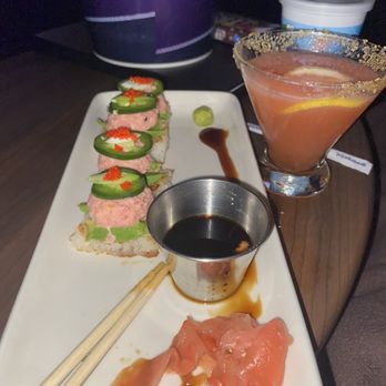 IPIC Boca Raton - Pop corn, Spicy Tuna On Crispy Rice and a strawberry lemon drop martini - Cinema Near Me - Boca Raton, Florida IPIC Boca Raton - Pop corn, Spicy Tuna On Crispy Rice and a strawberry lemon drop martini - Cinema Near Me - Boca Raton, Florida