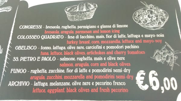 Menu photo 1 Otbred Rome, RM Menu photo 1 Otbred Rome, RM