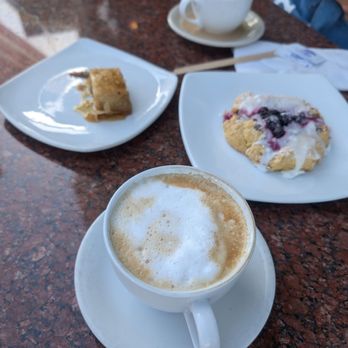 Sausalito Bakery & Cafe - Flat white with Scone - Coffee & Tea Near Me - Sausalito, California Sausalito Bakery & Cafe - Flat white with Scone - Coffee & Tea Near Me - Sausalito, California