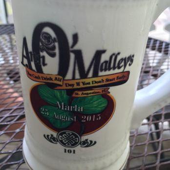 Ann O'Malley's - a beer mug on a table - Irish Pub Near Me - St. Augustine, Florida