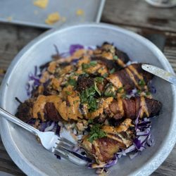 Social Cantina - Carmel - Jalapeño Bacon wrap relleno.