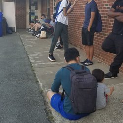 Nc Dmv - Line of ppl waiting for dmv to open