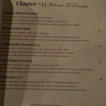 Tales Bar - Menu (September 2026) - Cocktail Bars Near Me - Zürich, ZH Tales Bar - Menu (September 2026) - Cocktail Bars Near Me - Zürich, ZH
