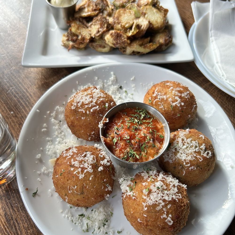 The Little Pig - Arancini balls and brussels sprouts - Tapas/Small Plates Near Me - Brooklyn, New York The Little Pig - Arancini balls and brussels sprouts - Tapas/Small Plates Near Me - Brooklyn, New York