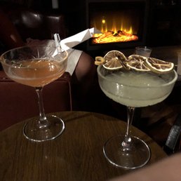 Paper plane and special gin drink.