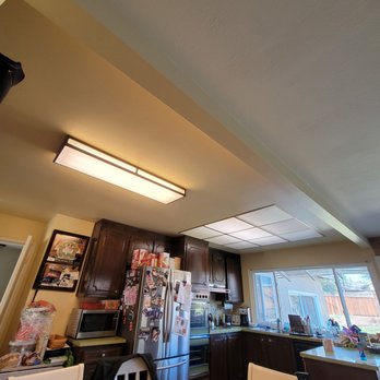 Aura Home Services - Before with the 60's Era gold grid lighting - Lighting Fixtures & Equipment Near Me - San Ramon, California