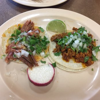 Tacos el Rey - Al Pastor Taco and Goat Taco. Both very good. - Mexican Near Me - Reno, Nevada Tacos el Rey - Al Pastor Taco and Goat Taco. Both very good. - Mexican Near Me - Reno, Nevada