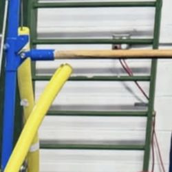 Northpointe Gymnastics - This ladder is where kids climb, easy access to an outlet and cord right there!